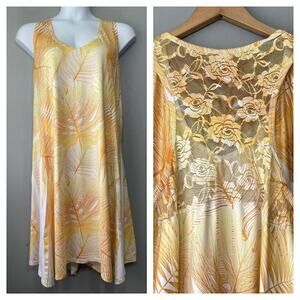 Shoreline Size 3XL Embellished Sublimation Stretch Asymmetrical Dress Resort